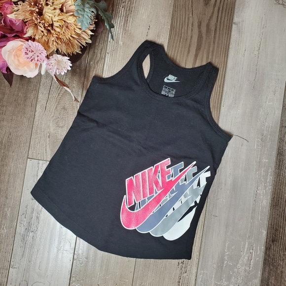 Nike Girl's Racerback Tank Top Shimmery Logo Graphic Size 4/5 NWOT - Picture 7 of 12